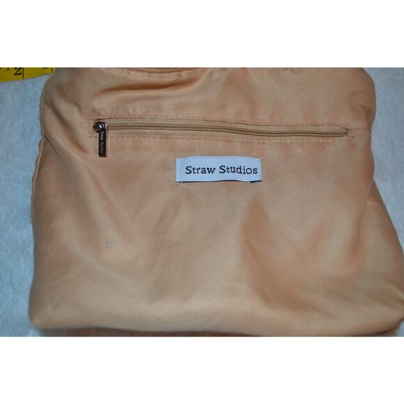 Staw Studios Crochet Cream Tan and Gold Hobo Shoulder Bag Boho - Picture 6 of 6